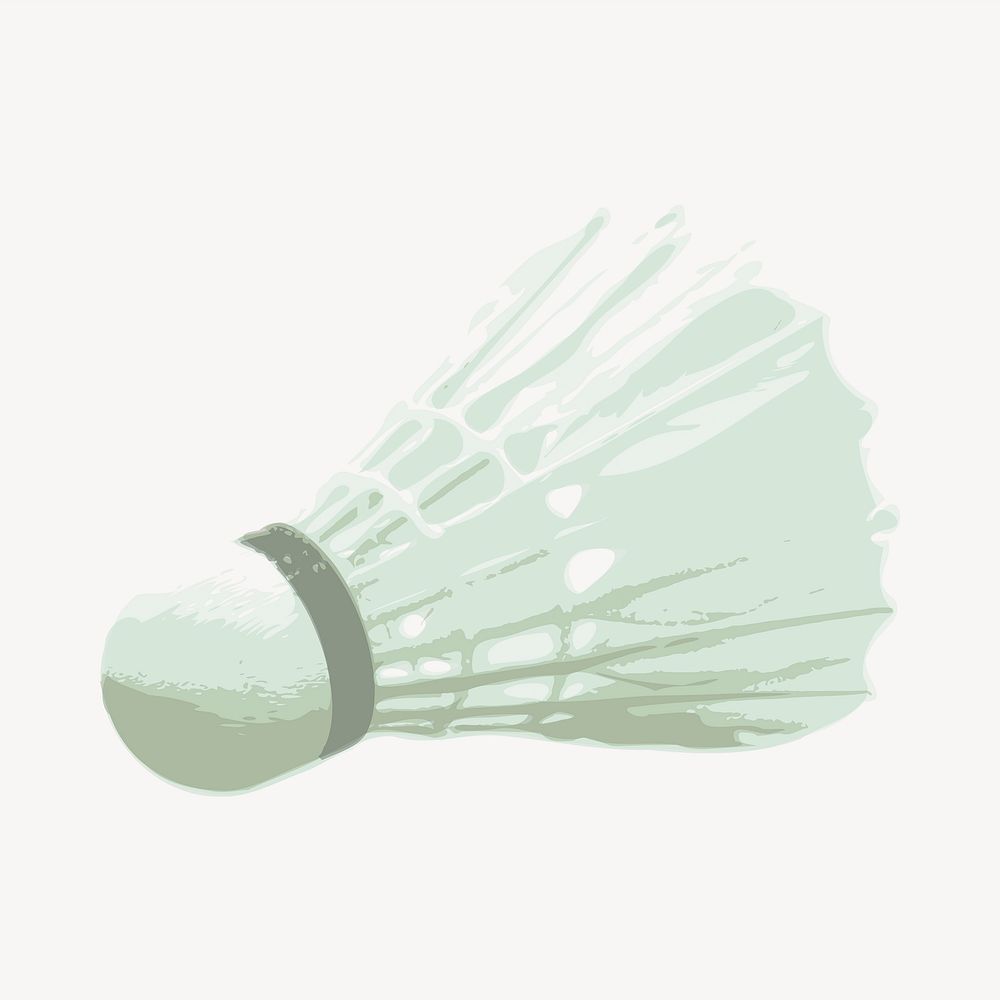 Badminton shuttlecock illustration. Free public domain CC0 image.