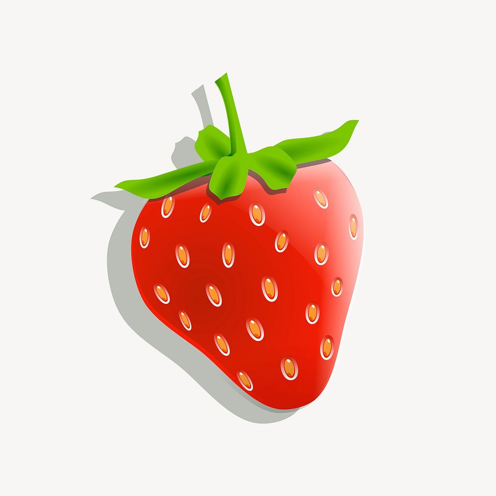 Strawberry collage element psd. Free public domain CC0 image.