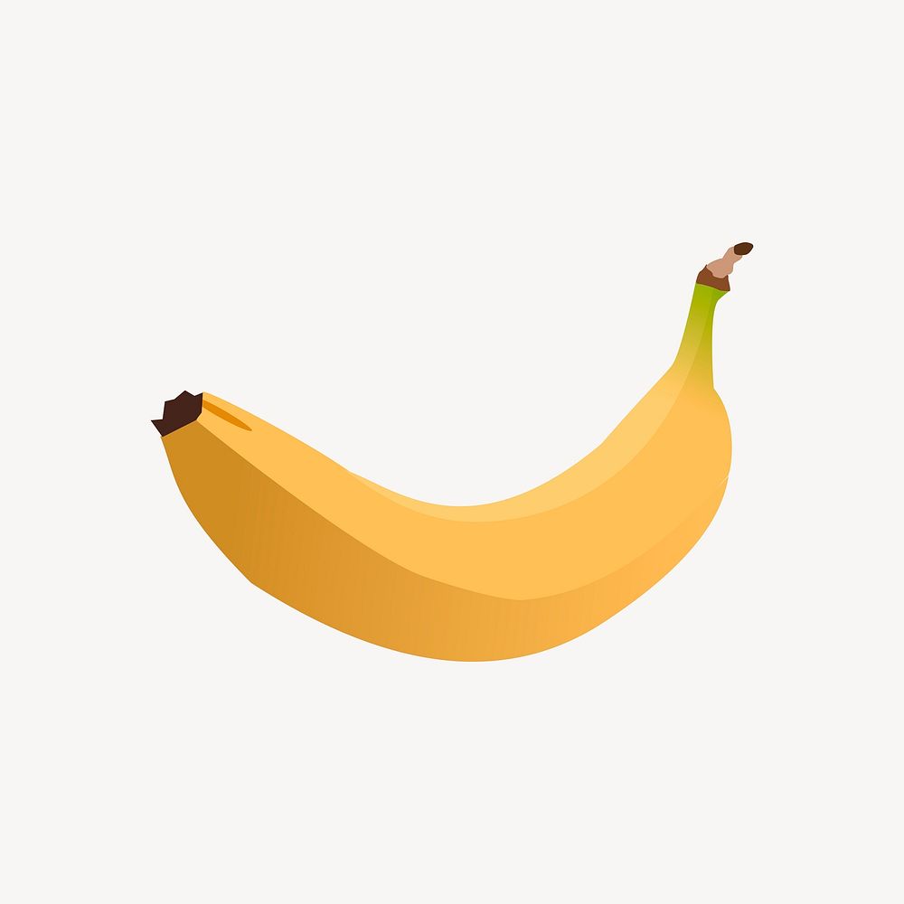 Banana illustration. Free public domain CC0 image.