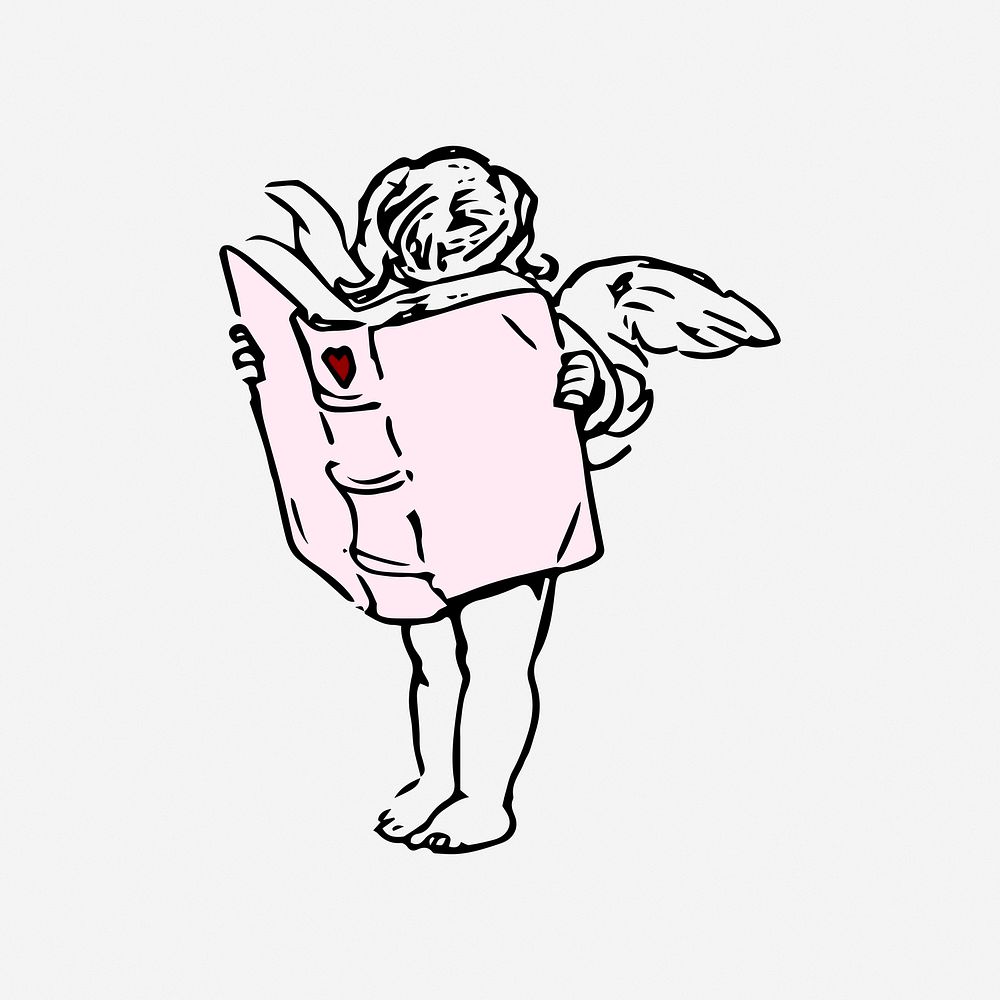 Cupid clipart, illustration. Free public domain CC0 image.