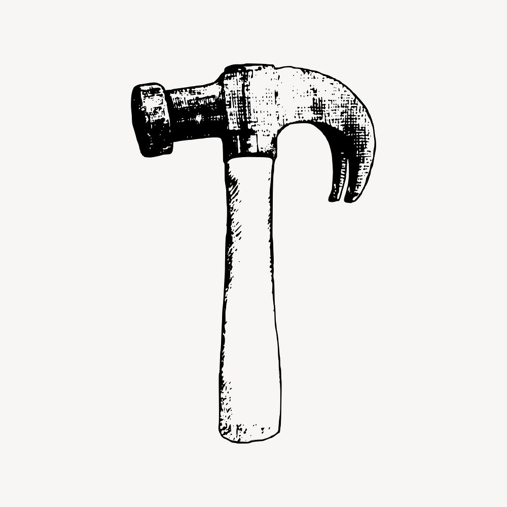 Hammer collage element vector. Free | Free Vector - rawpixel