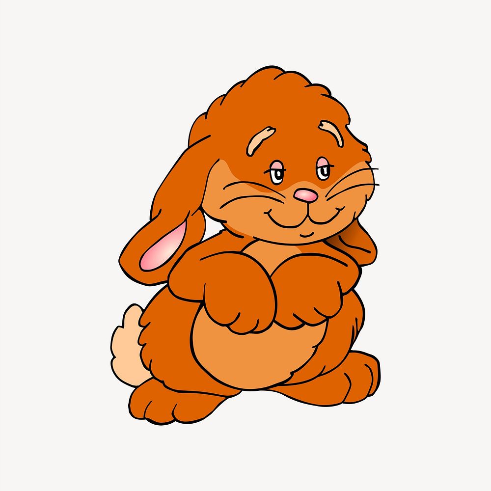 Rabbit illustration. Free public domain CC0 image.