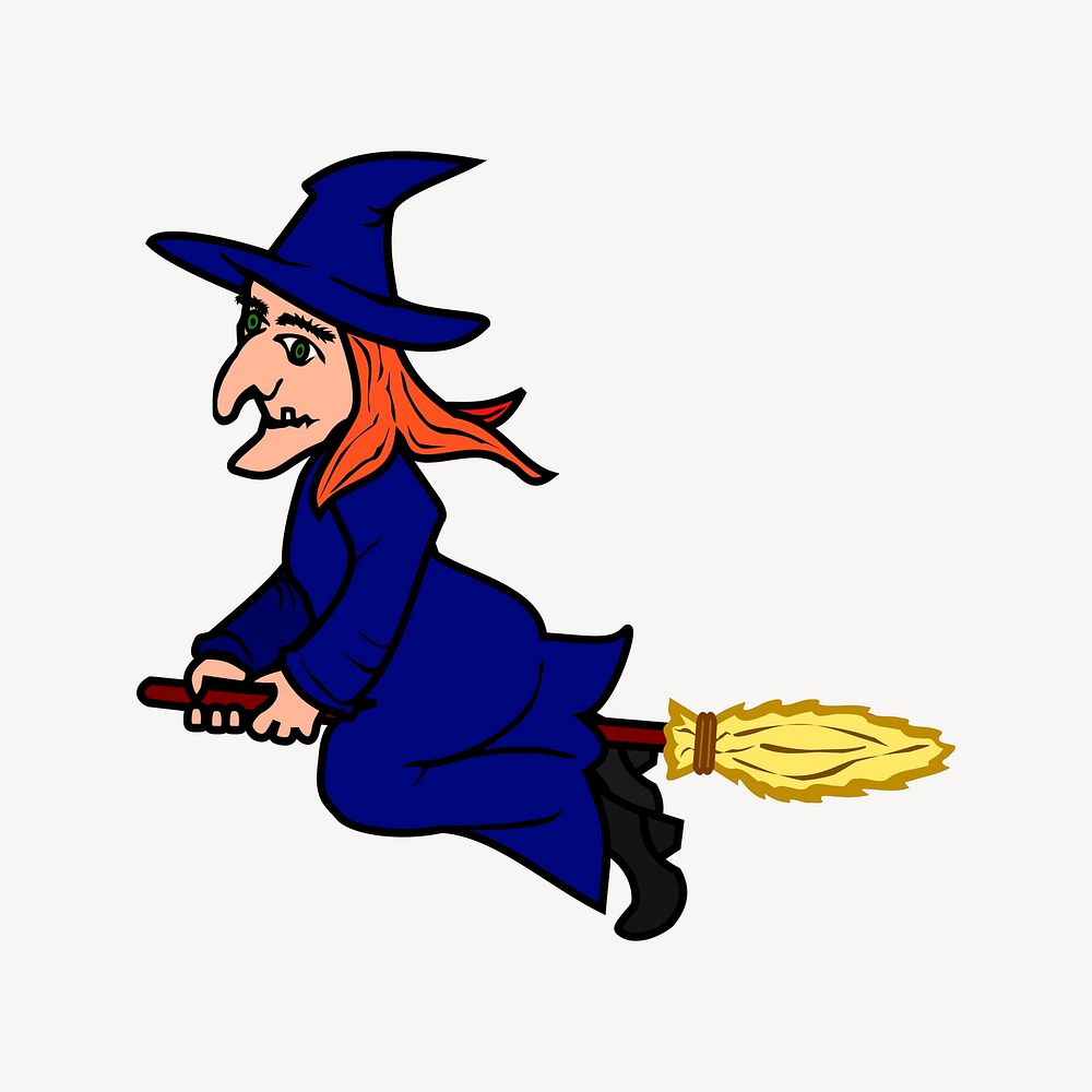 Witch collage element vector. Free public domain CC0 image.
