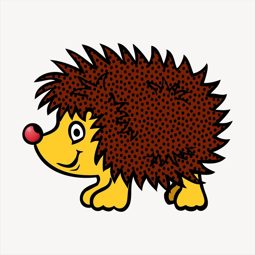 Hedgehog clipart, illustration. Free public domain CC0 image.