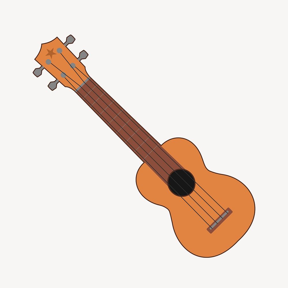 Acoustic guitar clipart illustration vector. Free public domain CC0 image.