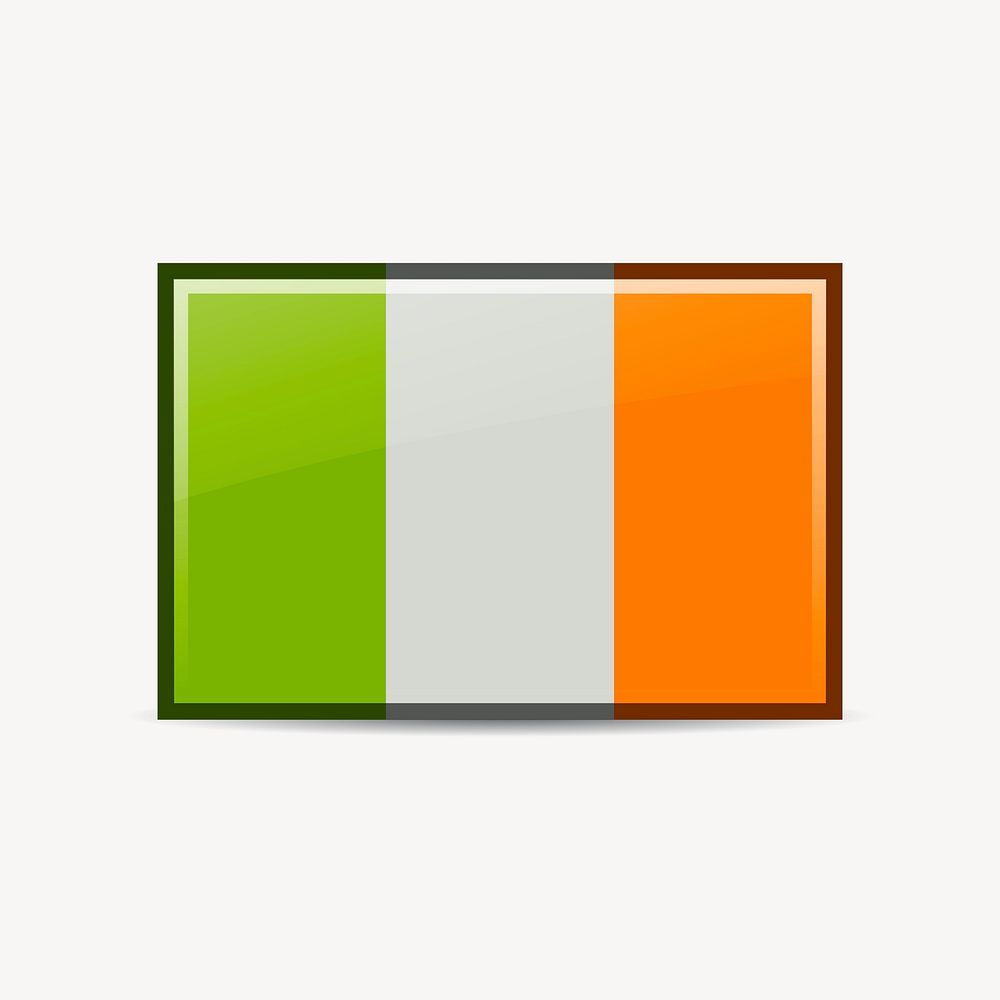 Irish flag clipart, illustration vector. Free public domain CC0 image.