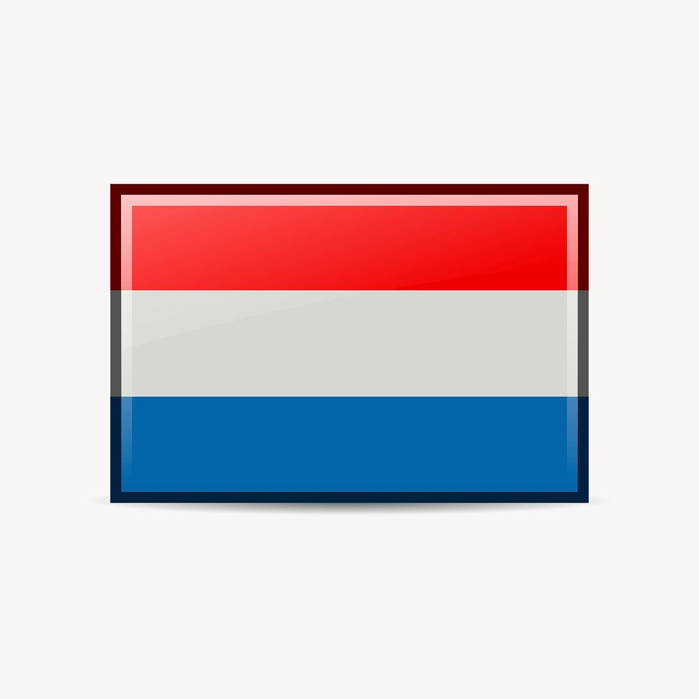 Netherlands flag clipart, illustration vector. Free public domain CC0 image.