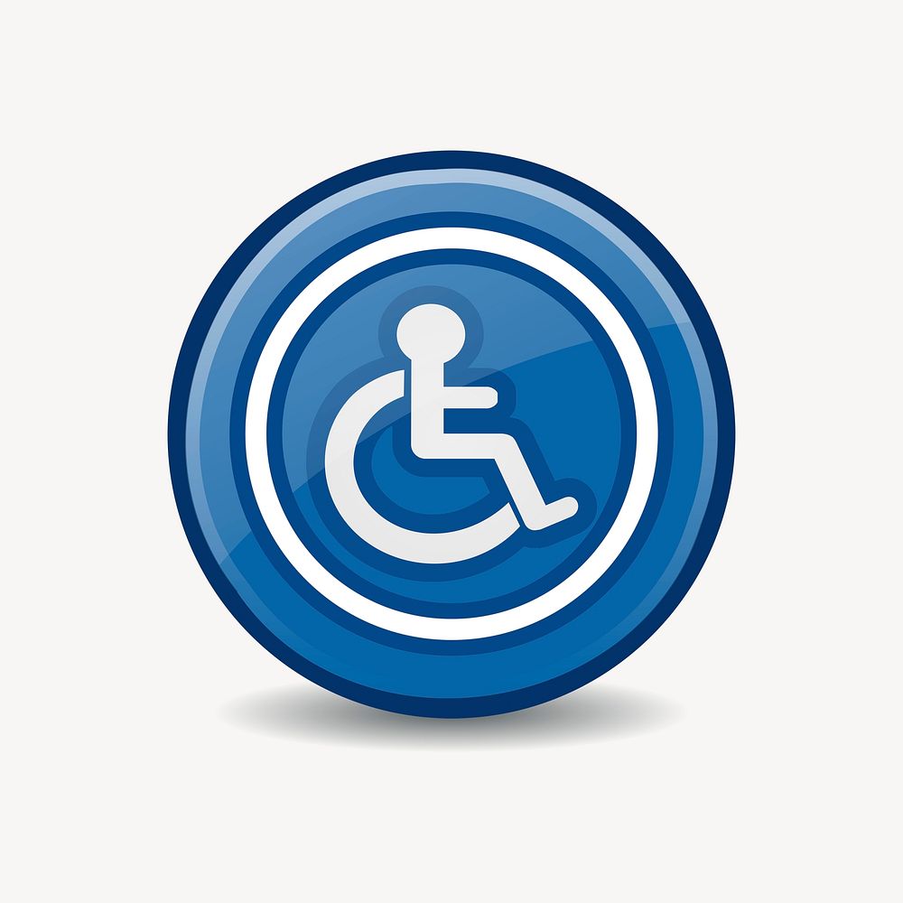 Disability icon clipart, illustration psd. Free public domain CC0 image.