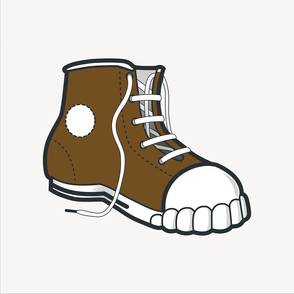 Brown shoe clipart, illustration. Free public domain CC0 image.