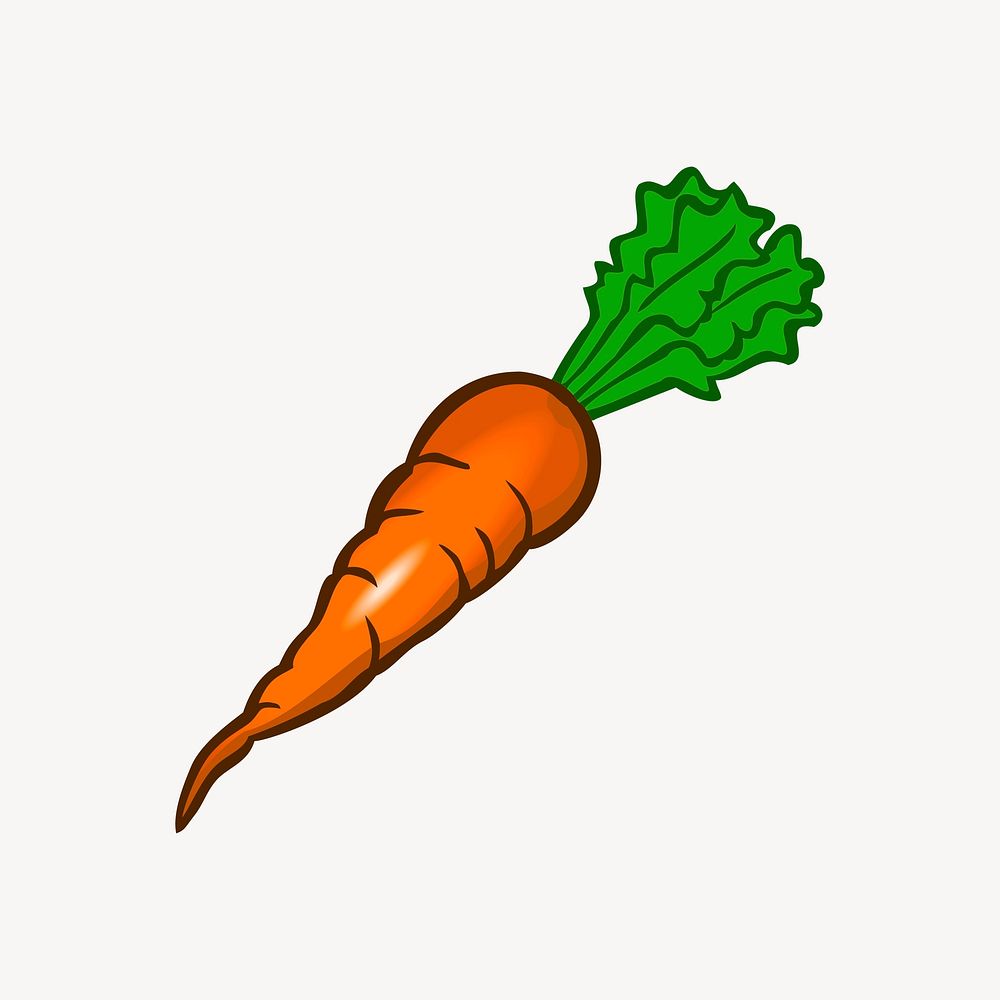 Carrot collage element psd. Free public domain CC0 image.