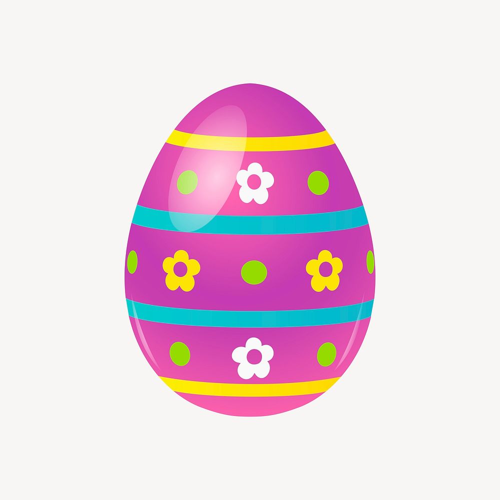 Easter egg collage element vector. Free public domain CC0 image.