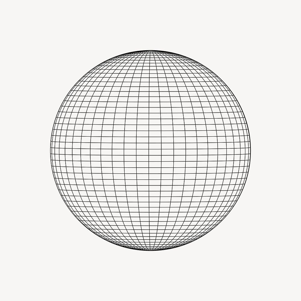 Round grid clipart, illustration vector. | Free Vector - rawpixel