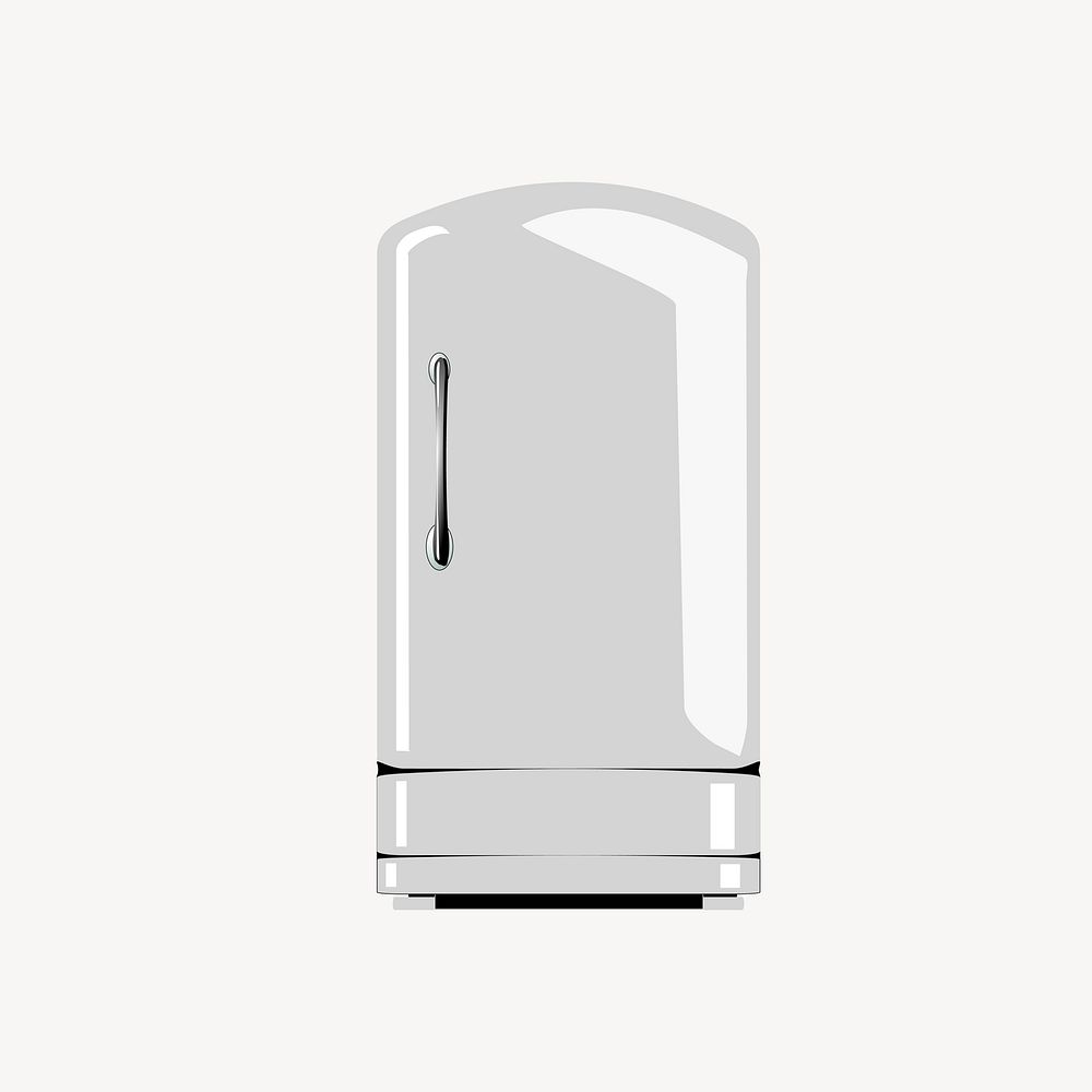 White refrigerator clipart, illustration vector. Free public domain CC0 image.