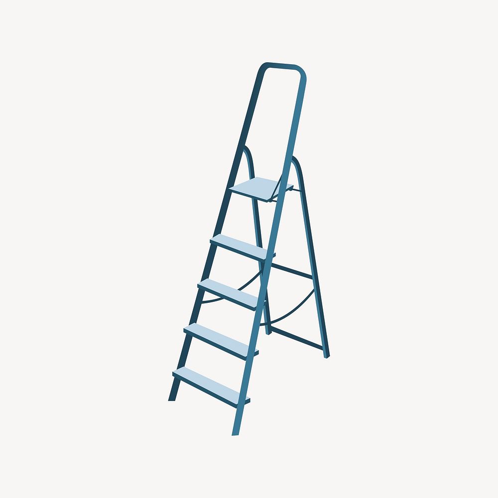 Folding ladder clipart, illustration psd. Free public domain CC0 image.