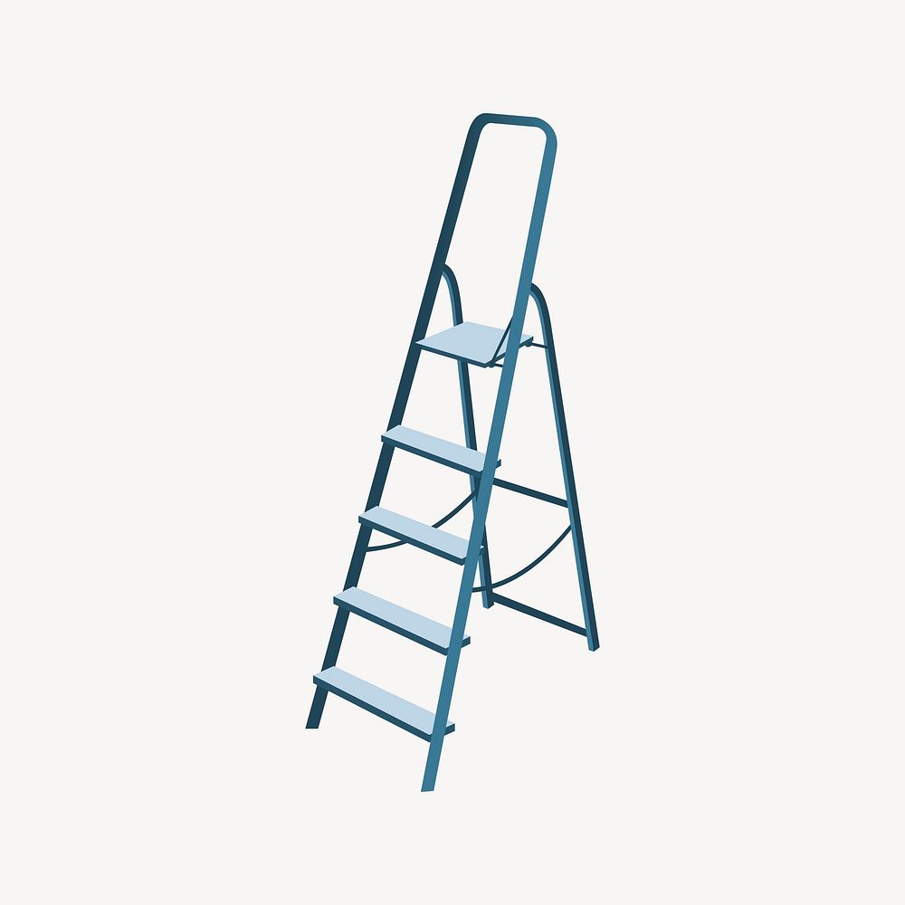 Folding ladder clipart, illustration. Free public domain CC0 image.