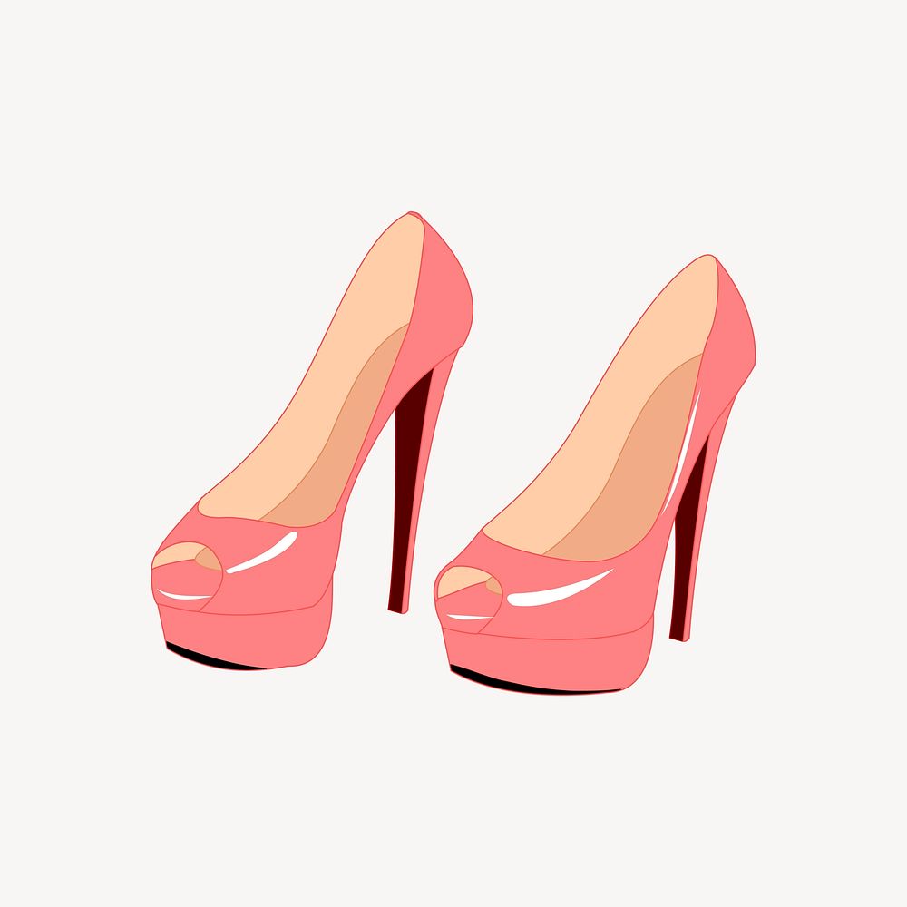 High heels clipart, illustration. Free public domain CC0 image.