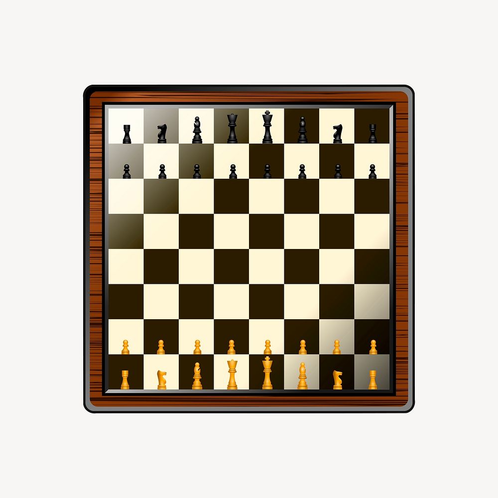 Chess board clipart, illustration. Free public domain CC0 image.