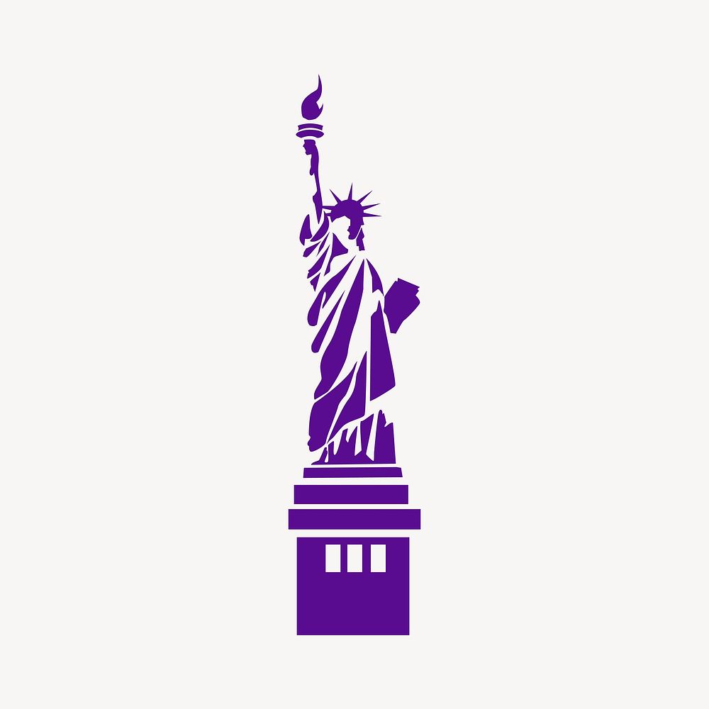 Statue of Liberty collage element vector. Free public domain CC0 image.