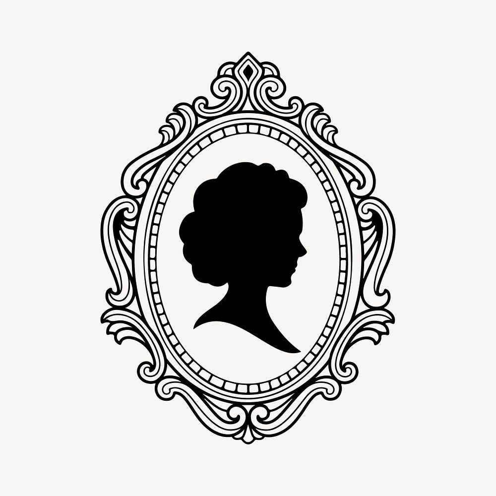 Woman silhouette clipart, illustration. Free public domain CC0 image.