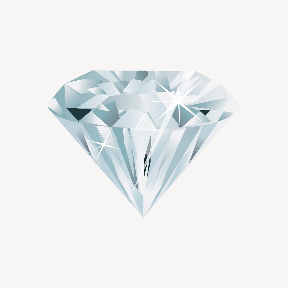 Diamond collage element vector. Free public domain CC0 image.