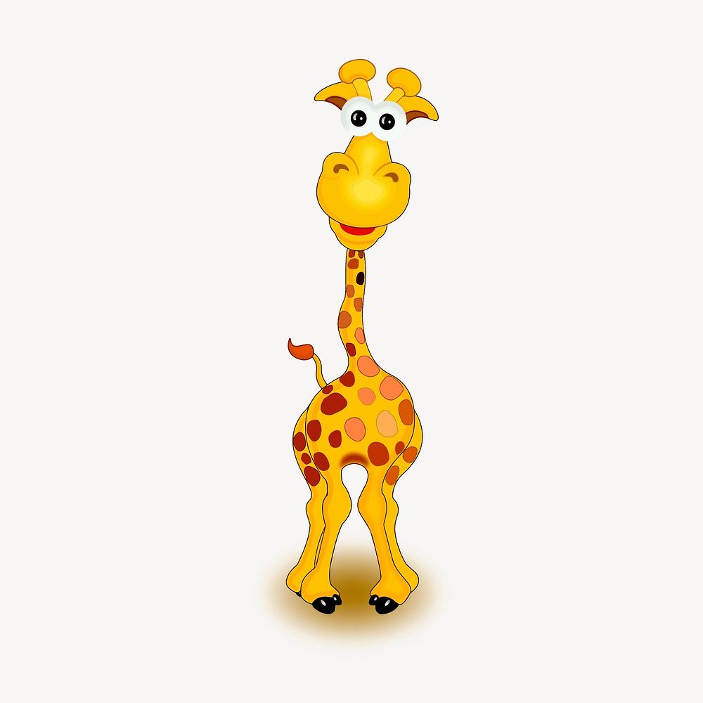 Giraffe illustration. Free public domain CC0 image.