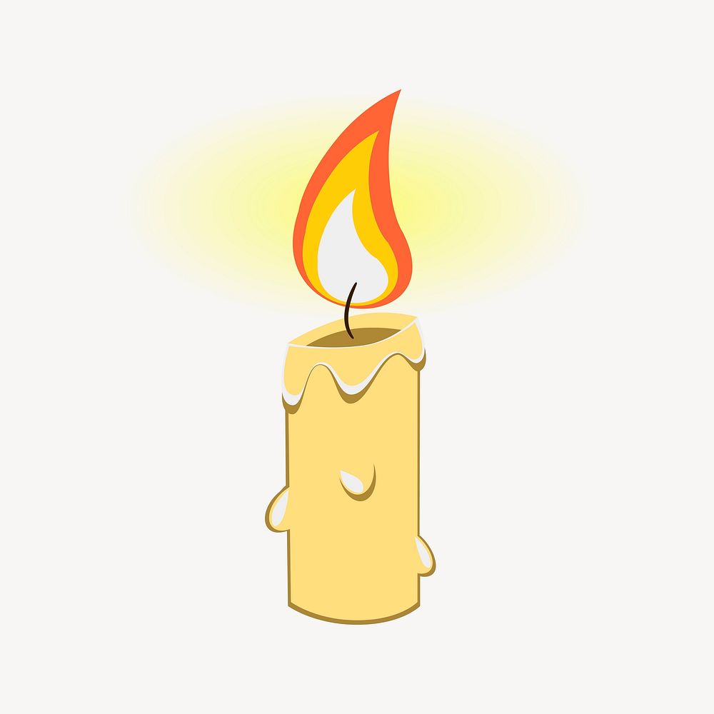 Candle light illustration. Free public domain CC0 image.