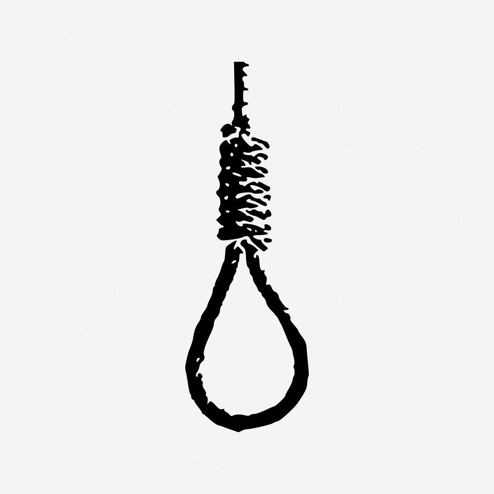 Hanging rope clipart, illustration. Free public domain CC0 image.