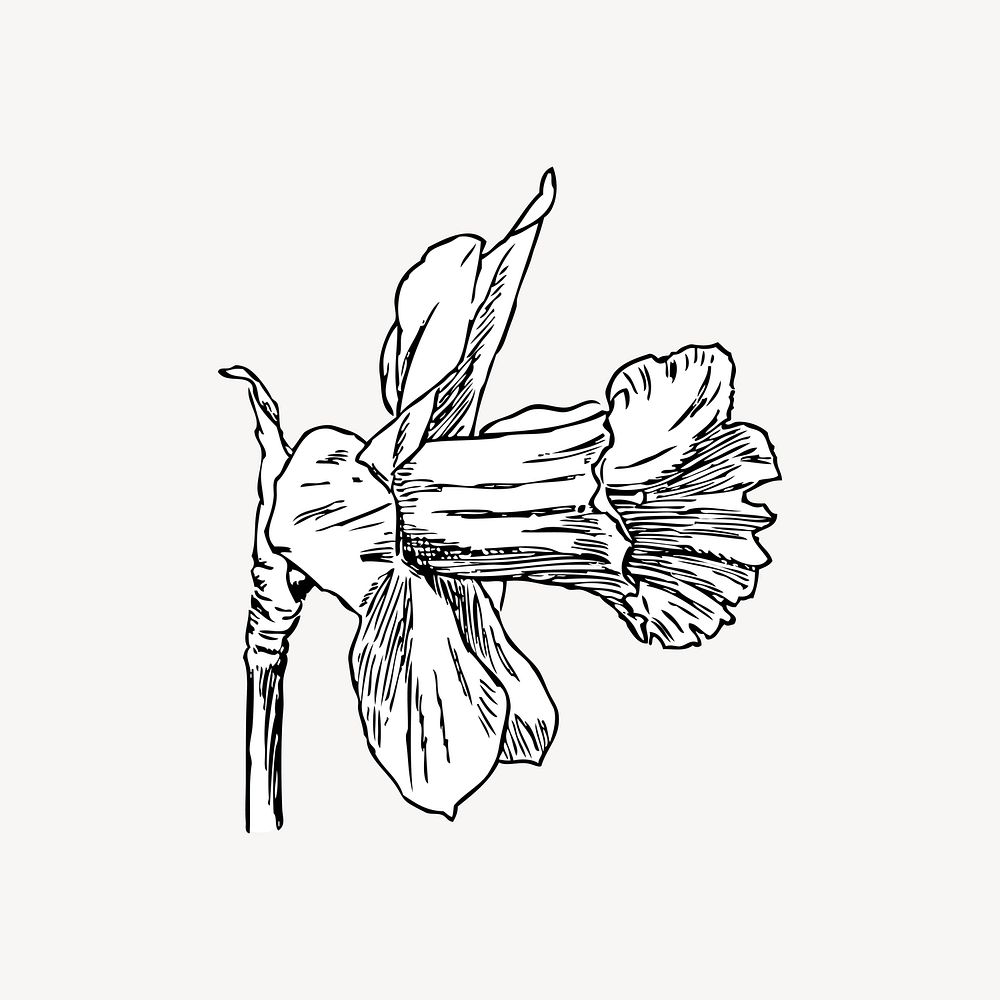 Flower collage element vector. Free public domain CC0 image.