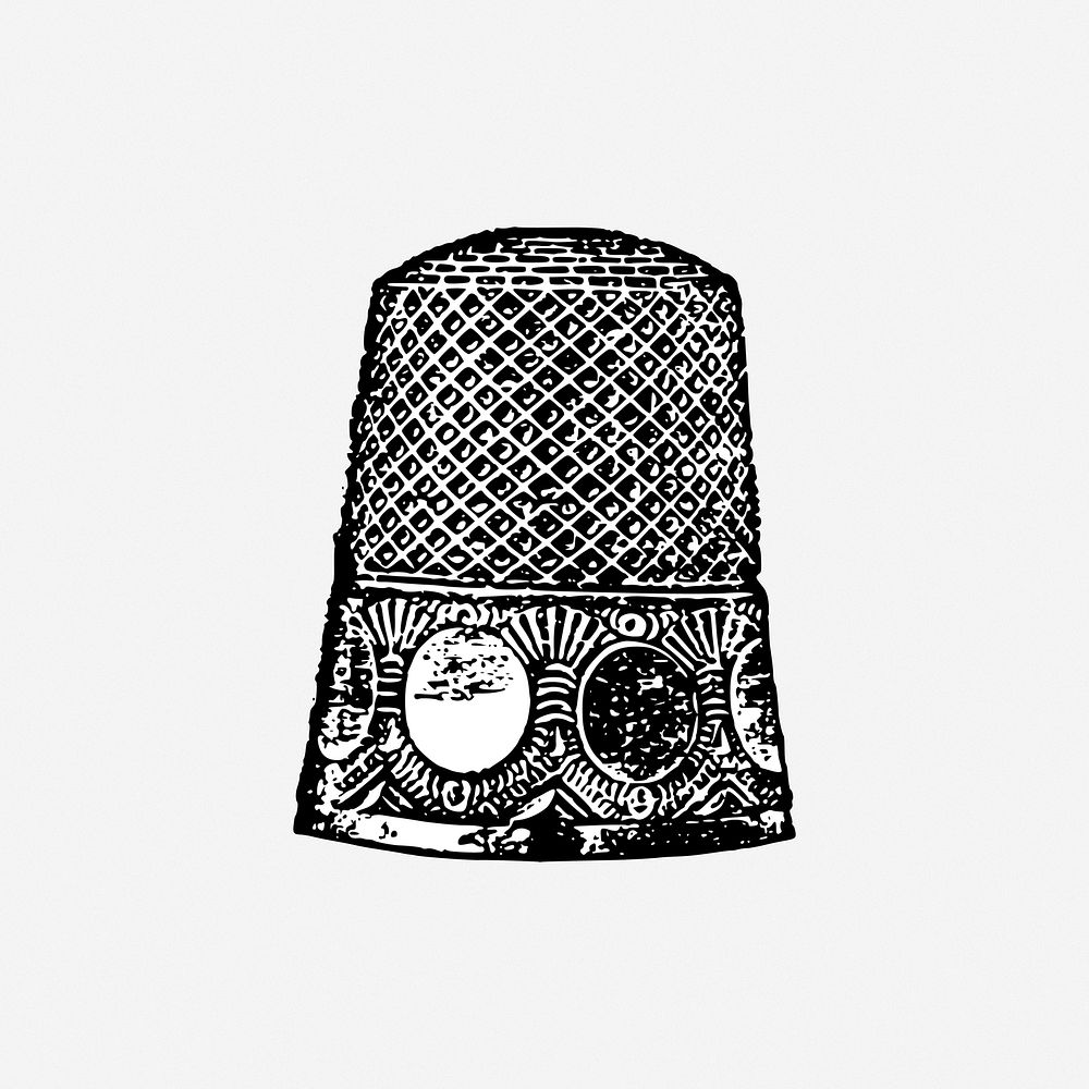 Vintage thimble clipart, illustration. Free | Free Photo - rawpixel