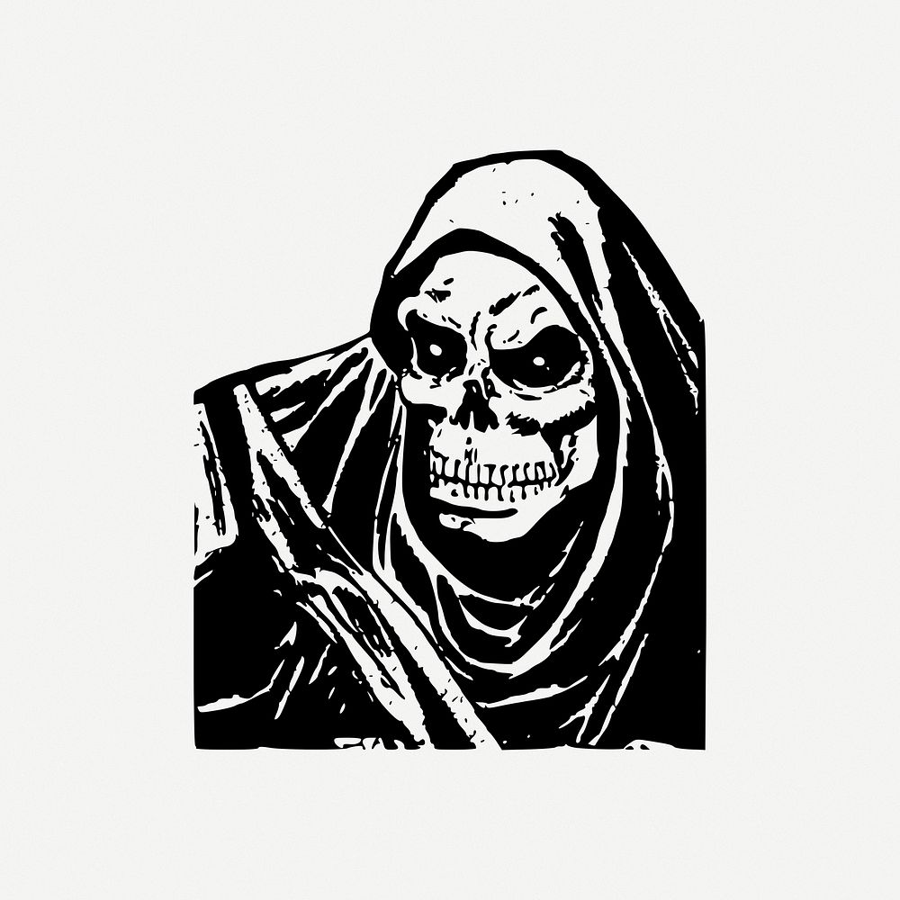 Grim reaper clipart, illustration psd. Free public domain CC0 image.