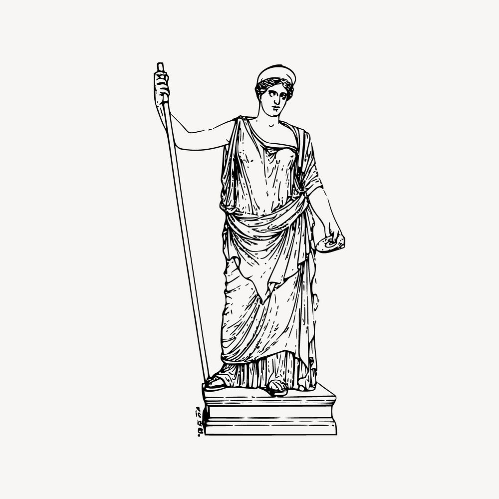 Juno goddess clipart, illustration vector. Free public domain CC0 image.
