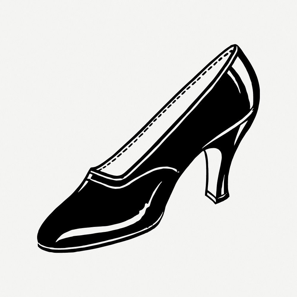 High heel shoe collage element psd. Free public domain CC0 image.