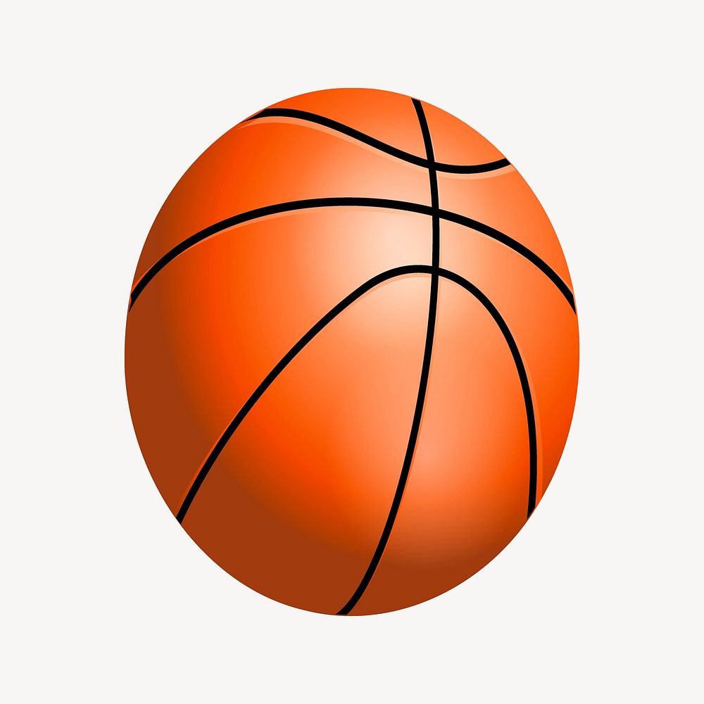 Basket ball collage element vector. Free public domain CC0 image.