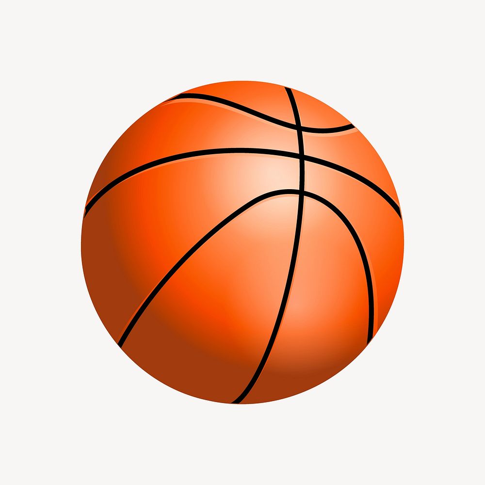Basket ball collage element vector. Free public domain CC0 image.