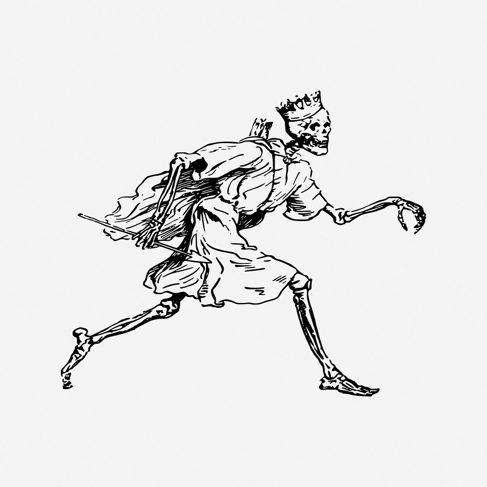 Dead king clipart, illustration. Free public domain CC0 image.