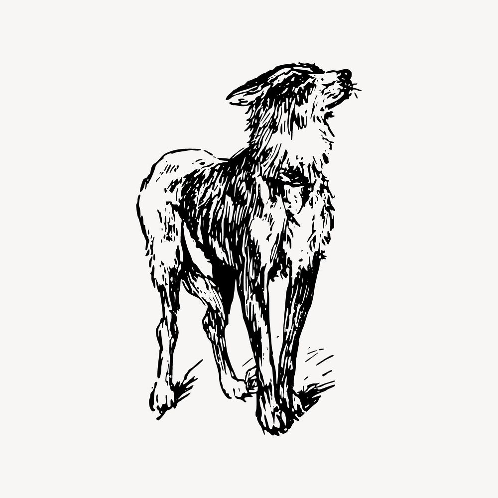 Old German Shepherd dog collage element vector. Free public domain CC0 image.
