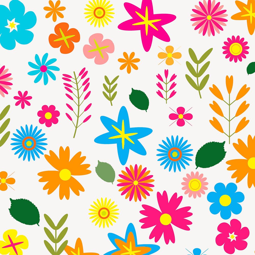Floral background collage element vector. Free public domain CC0 image.