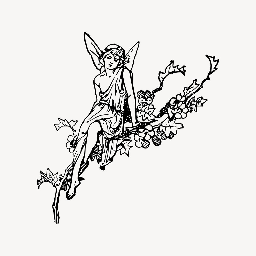 Fairy clipart, illustration vector. Free public domain CC0 image.
