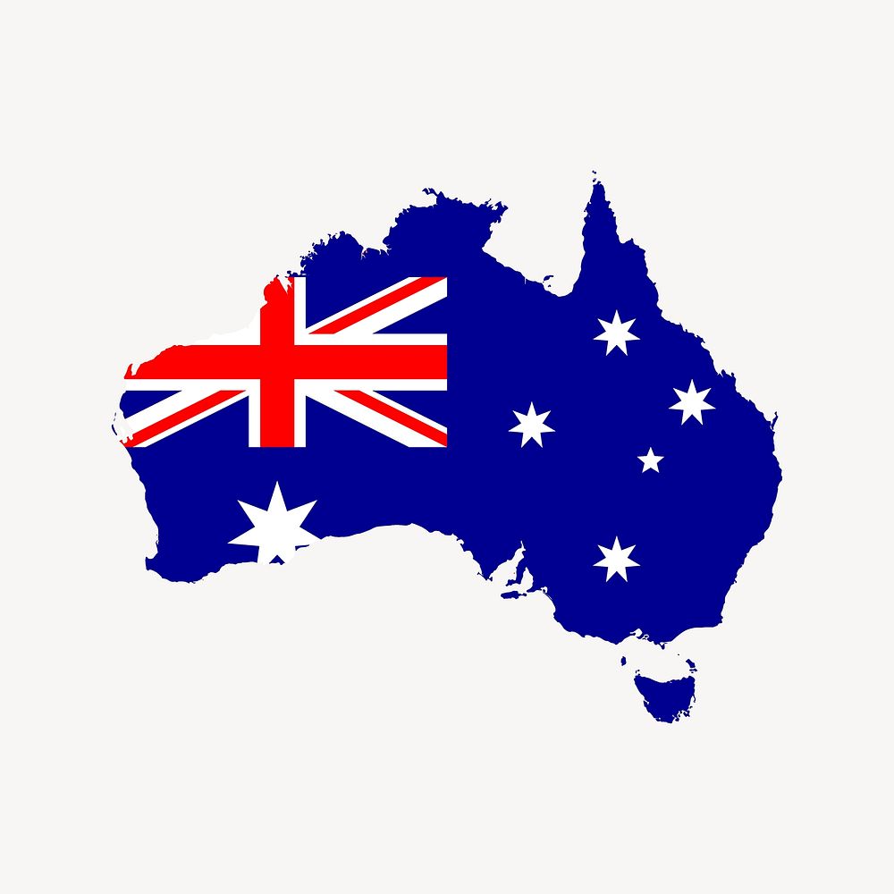 Australia illustration. Free public domain CC0 image.