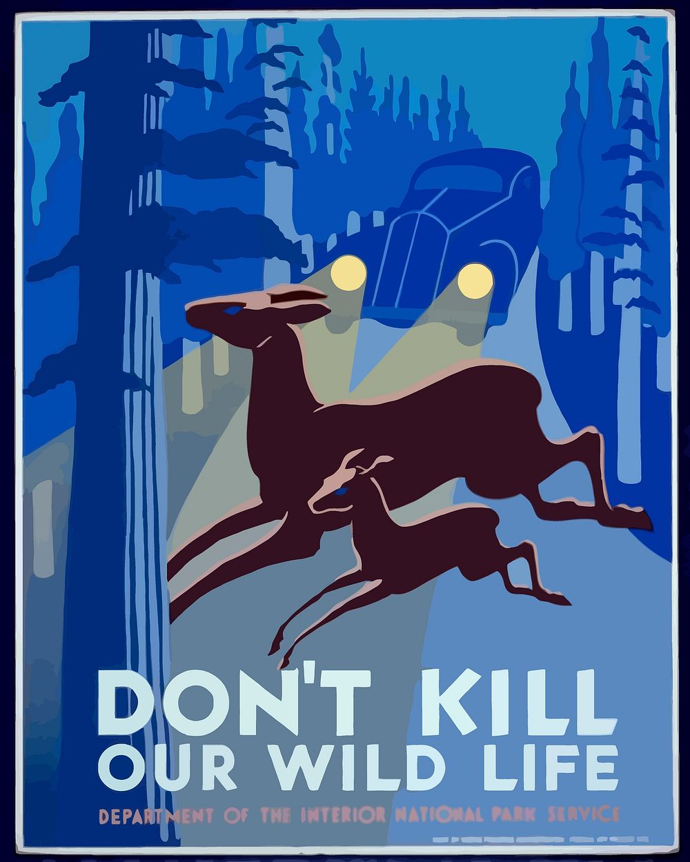 Don't kill our wild life collage element vector. Free public domain CC0 image.