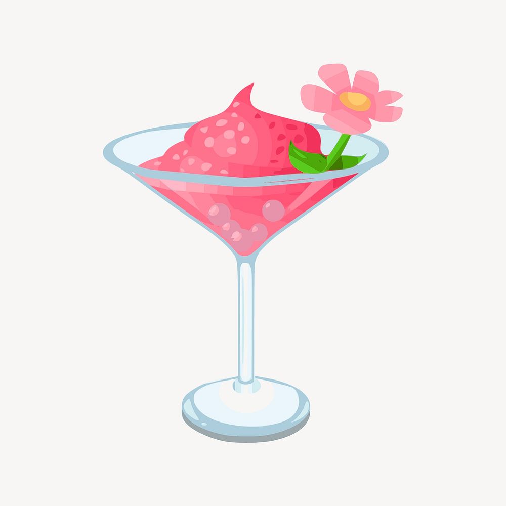 Cocktail illustration. Free public domain CC0 image.