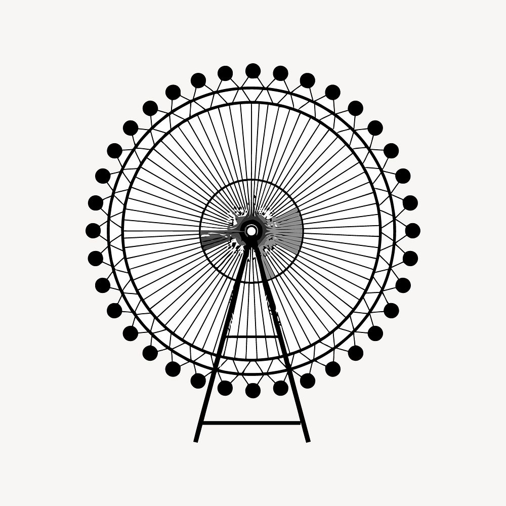 Ferris wheel clipart, illustration vector. | Free Vector - rawpixel