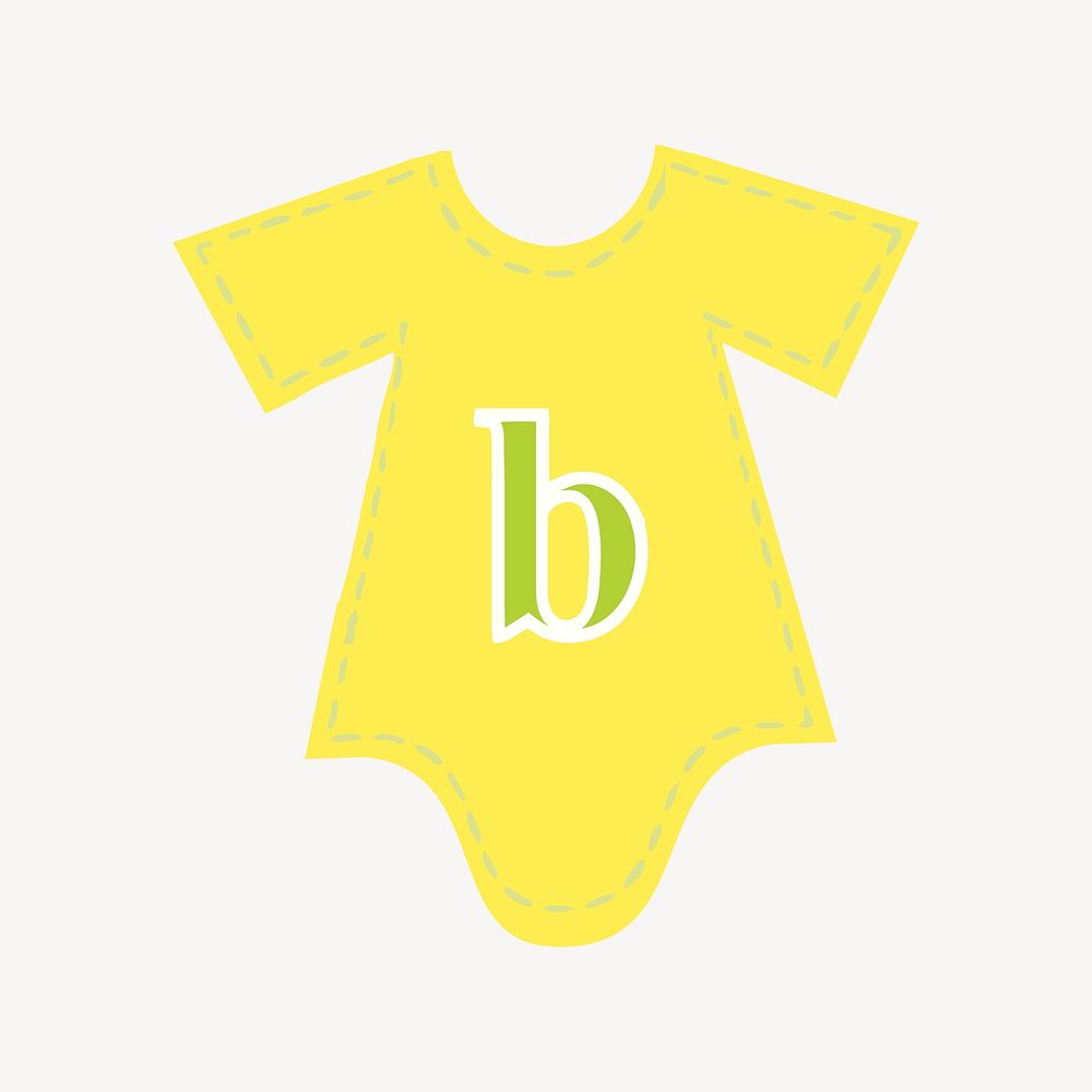Baby onesie clipart, illustration psd. Free public domain CC0 image.