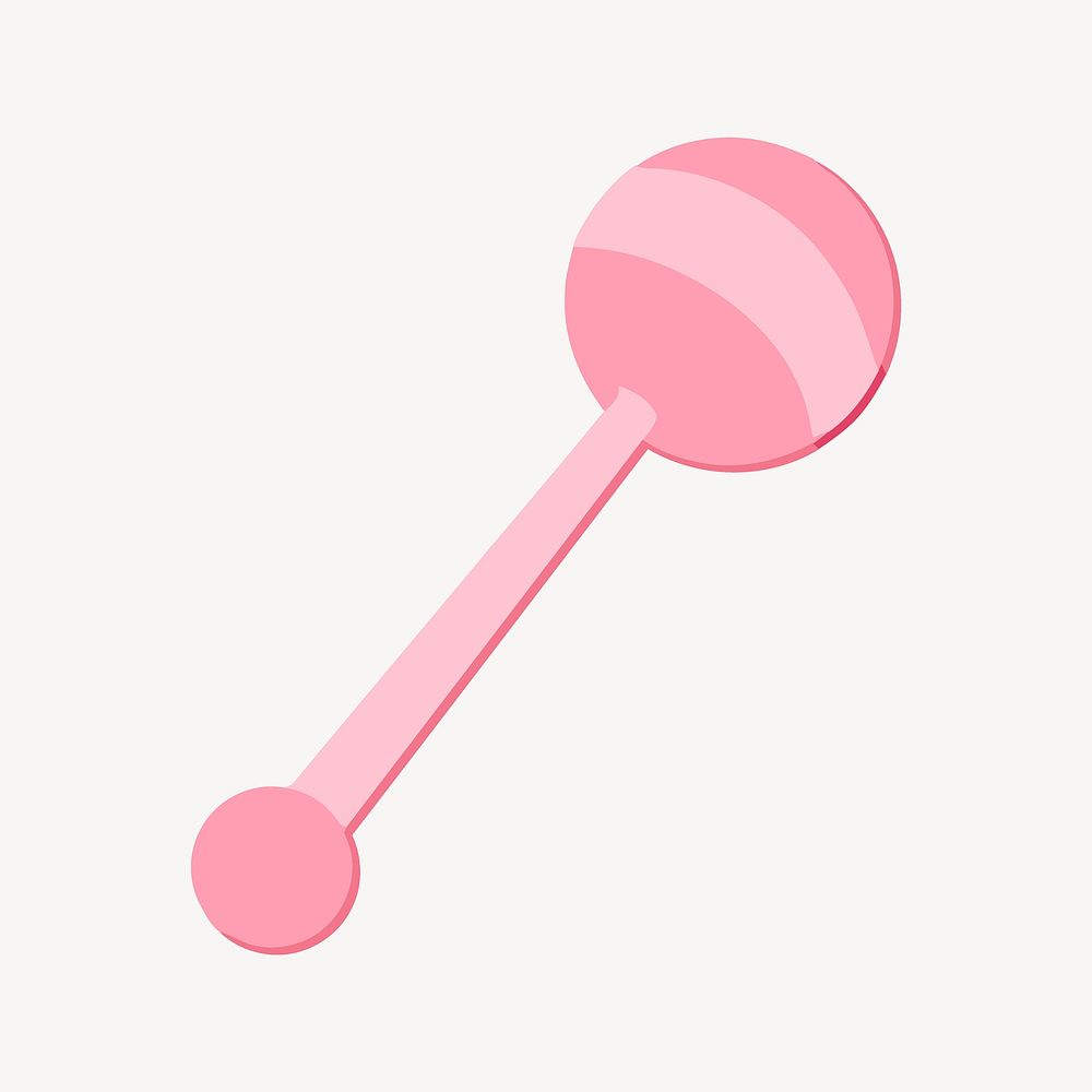 Pink toy clipart, illustration. Free public domain CC0 image.