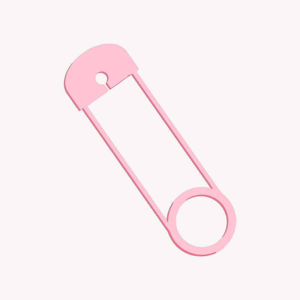 Safety pin clipart, illustration psd. Free public domain CC0 image.