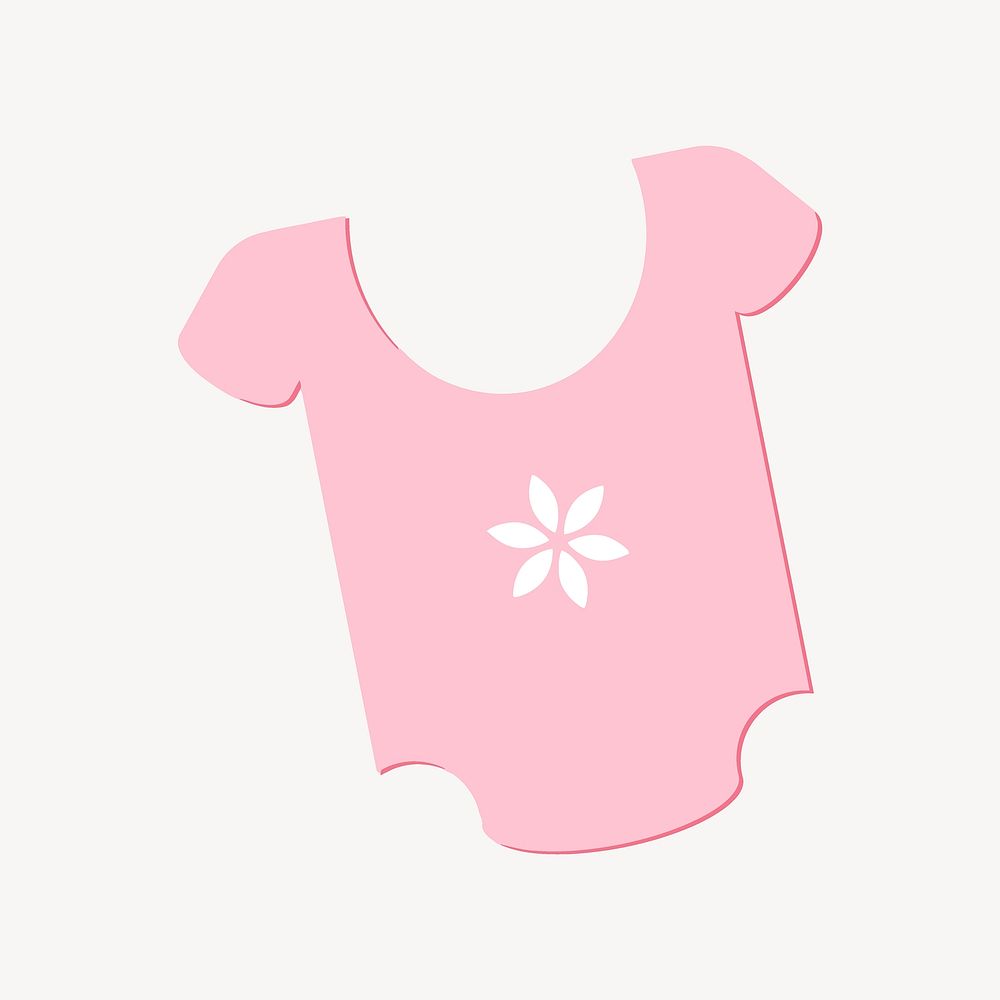 Pink onesies clipart, illustration vector. Free public domain CC0 image.