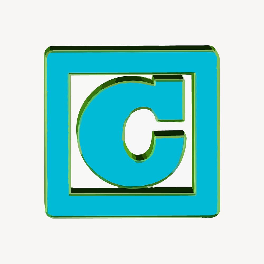 C alphabet illustration. Free public domain CC0 image.