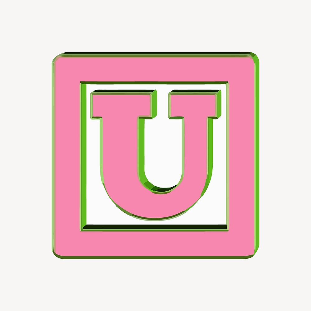 U alphabet collage element vector. Free public domain CC0 image.