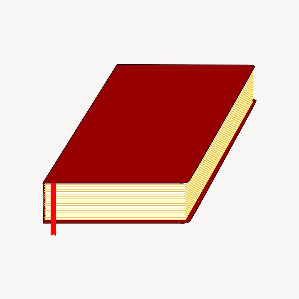 Red book clipart, illustration psd. Free public domain CC0 image.