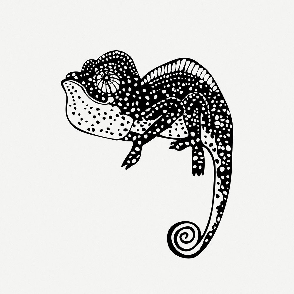 Chameleon clip art psd. Free public domain CC0 image.